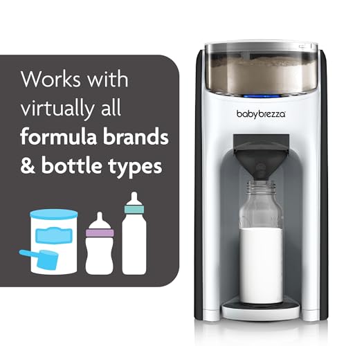 Baby Brezza New and Improved Formula Pro Advanced Formula Dispenser Machine - Automatically Mix a Warm Formula Bottle Instantly - Easily Make Bottle with Automatic Powder Blending, White