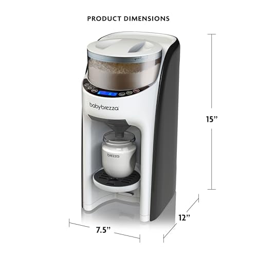 Baby Brezza New and Improved Formula Pro Advanced Formula Dispenser Machine - Automatically Mix a Warm Formula Bottle Instantly - Easily Make Bottle with Automatic Powder Blending, White