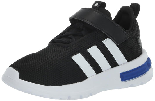 adidas Kids Racer TR23 Sneaker, Black/White/Team Royal Blue, 9 US Unisex Toddler